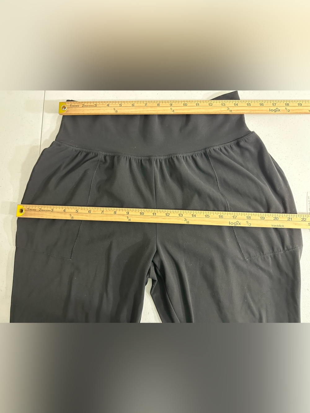 Athleta Sz Large Cruise Jogger in Powervita Black High Waist Pockets Womens - Picture 9 of 12